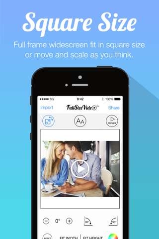 Full Size Video FREE - Post Entire Video Portrait Landscape or Slomo Videos Clip without Square Cropping for Instagram Edition screenshot 2