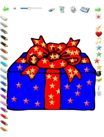 サンタクロース、クリスマスツリー、エルフ、および多くのiPadのための子供のための色〜24クリスマスの図面 - 無料のおすすめ画像5