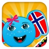 iPlay Norwegian: Kids Discover the World - children learn to speak a language through play activities: fun quizzes, flash card games, vocabulary letter spelling blocks and alphabet puzzles
