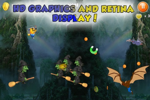 Mini Jetpack Alien Clash - Witches Rush by Hot Free Games screenshot 4