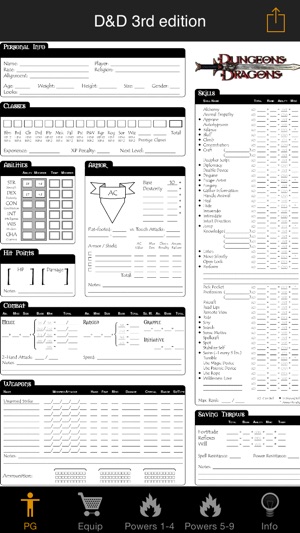 Real Sheet: D&D 3.0 Edition + Dice Table(圖2)-速報App