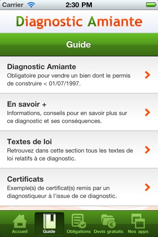 Diagnostic Amiante screenshot 3