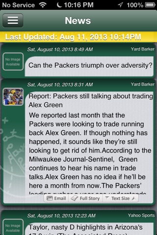 Football Live - Green Bay Edition screenshot 2