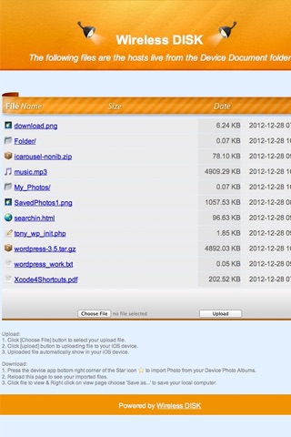 Wireless Disk - HTTP File Sharing, USB Drive, Upload & Download screenshot 3