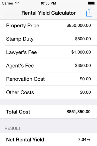 Rental Yield Calculator+ screenshot 2