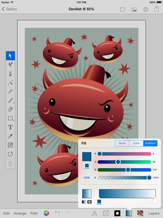 iDraw Pro: Vector illustrator for iPad