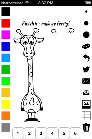Animal Coloring Book for Children: Learn to color a snake, horse, giraffe, lion and more screenshot 3