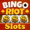 A Bingo Riot Slots VIP Vegas Slot Machine Game - Win Big Bonus Jackpots in this Rich Casino of Lucky Fortune