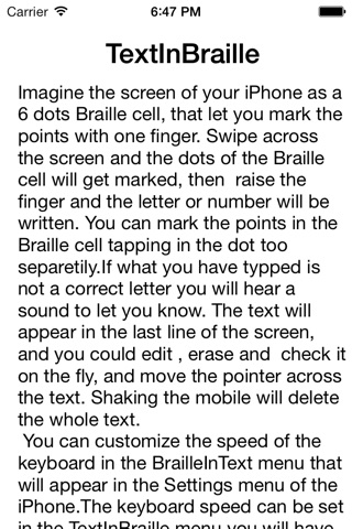 textInBraille screenshot 2