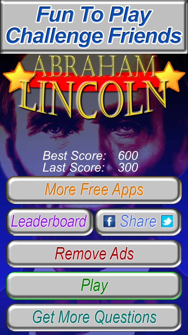 Abraham Lincoln Trivia Quiz Free A United States President Educational Game Free Download App For Iphone Steprimo Com