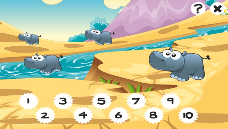 Savannah counting game for children: Learn to count the numbers 1-10 with safari animals screenshot-3