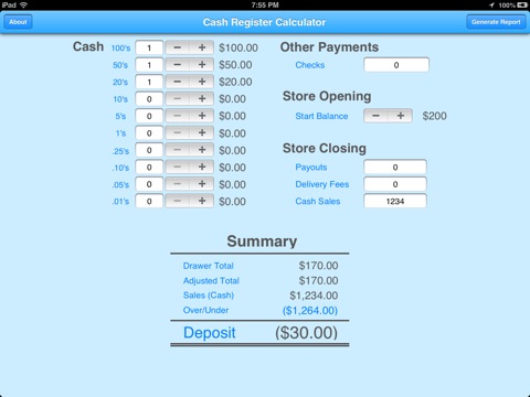 Cash Register Calculator screenshot 3