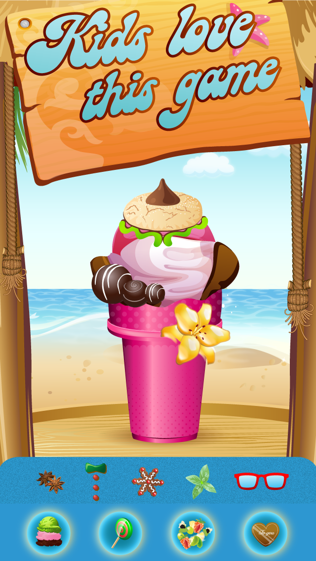 私のフローズンアイスクリームサンデーメーカー - 仮想キャンディコーンシュガーポップコットンパーティーショップゲーム〜のおすすめ画像5