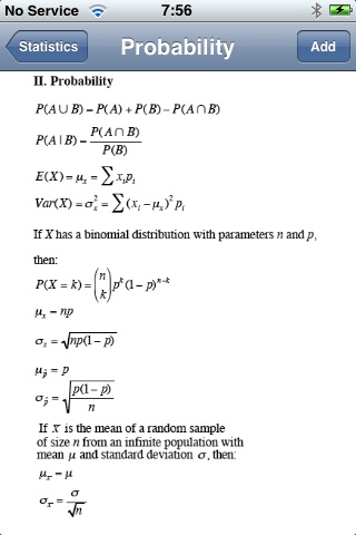 Statistics Formulas screenshot 2