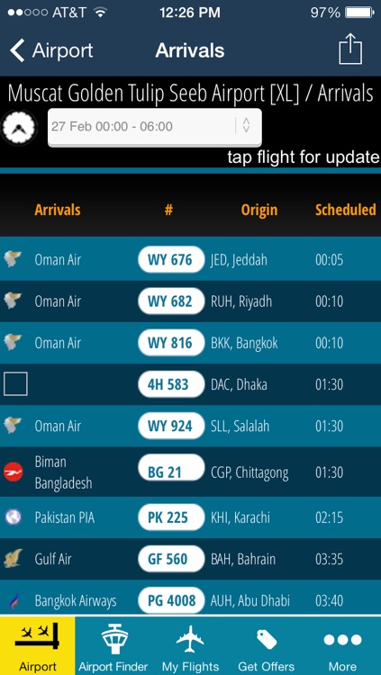 Muscat Airport -Flight Tracker Premium Oman Gulf Air