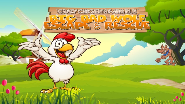 Crazy Chicken's Farm Run Big Bad Wolf Escape & Rescue(圖1)-速報App