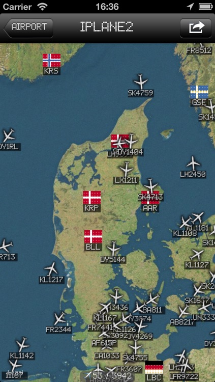 Denmark Airport - iPlane2 Flight Information
