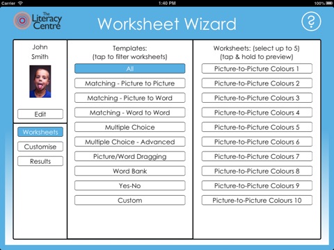 Worksheet Wizard screenshot 3
