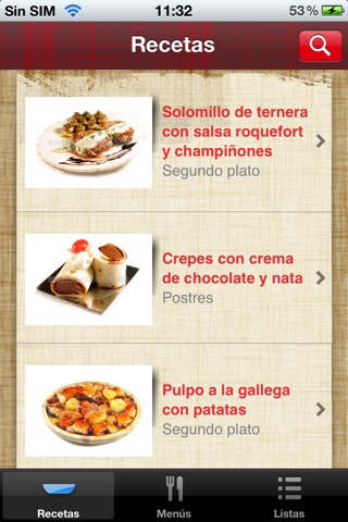 Recetas screenshot 2