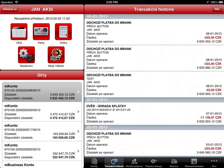 mBank CZ for iPad screenshot-3