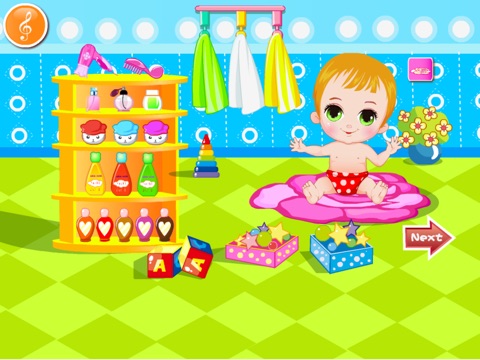Happy baby bathing game HD - The hottest baby bathing game for girls and baby! screenshot 2