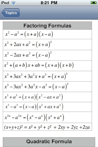 Math Formula CheatSheet screenshot-4