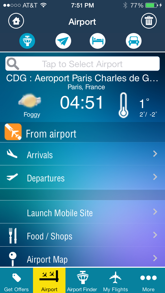 Paris Charles de Gaulle Airport + Flight Tracker Screenshot 2