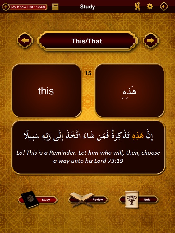 Quranic Words for iPad -- Understand the Arabic Qur'an