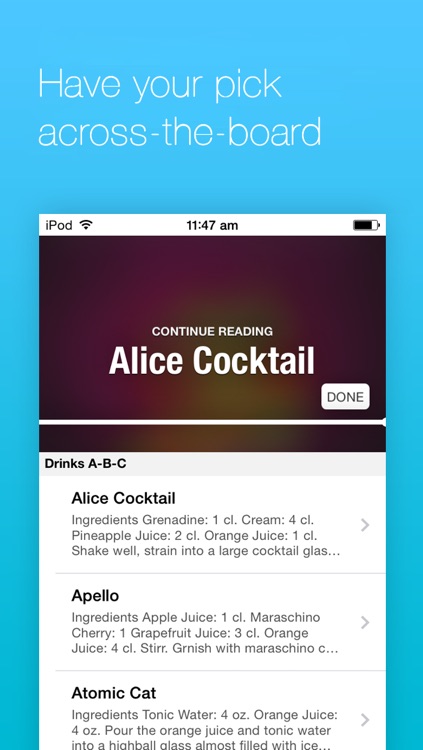 BarBack Non - Alcoholic Drink Guide