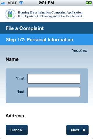 Housing Discrimination Complaint Application screenshot 3