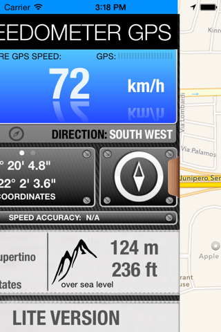 Speedometer GPS - with Altimeter, Chronometer and Location Tracking screenshot 2