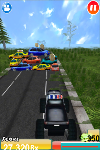 Real Crazy 3D Monster Truck Run: Extreme Offroad Highway Legends- Free Racing Game screenshot 4