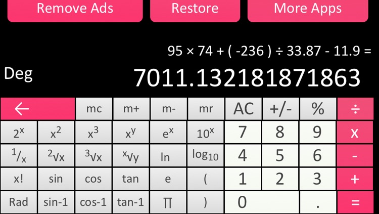 Calculator √ - Free Simple and Scientific Calculation for iPad iPhone and iPod Touch