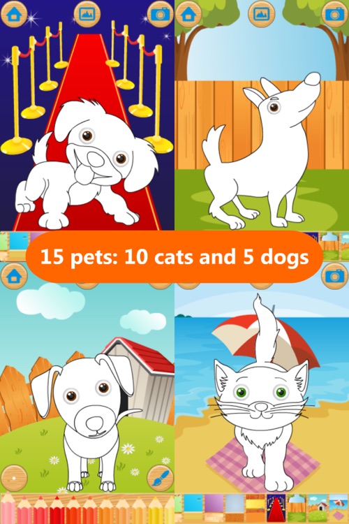 Paint & Dress up your pets - drawing, coloring and dress up game for kids FREE screenshot-4