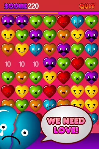 Love Emoji Cupid Match 3 Valentine Puzzle Game screenshot 2