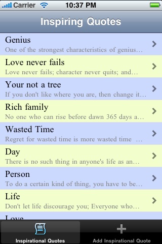 iInspire - Growing list of Inspirational Quotes screenshot 3