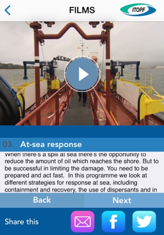 ITOPF Response to Oil spills Application screenshot 3
