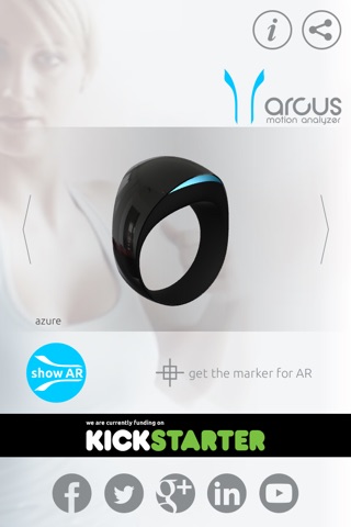 ARcus - The Arcus Motion ring 3D Augmented Reality application. screenshot 2