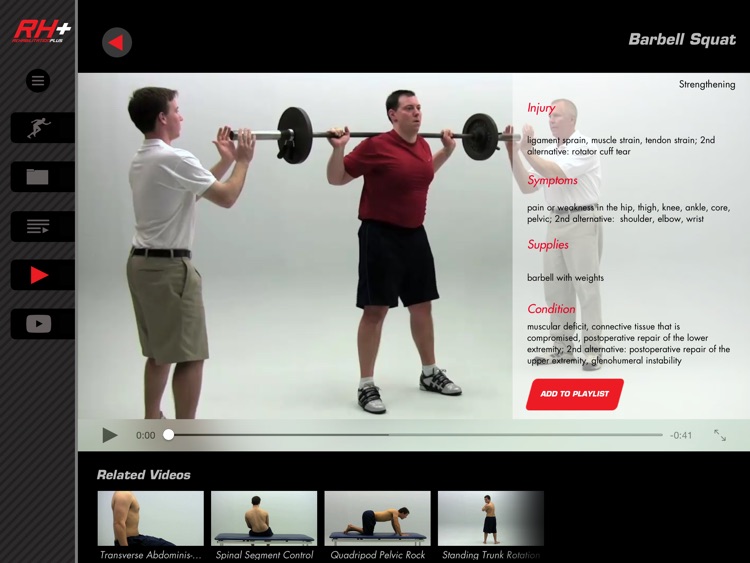 Rehabilitation Plus: Video-Led Exercises for Sports Injury Rehab