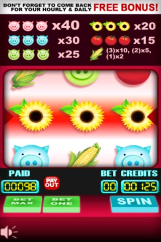Amazing Piggies Farm Slot Machine Free screenshot 3