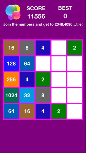 2048 5x5 Puzzle Free Game - Purple - 512