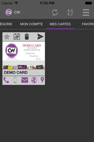 CW - Cartes de visite virtuelles screenshot 2