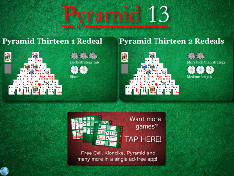Pyramid 13 Solitaire Free screenshot 2