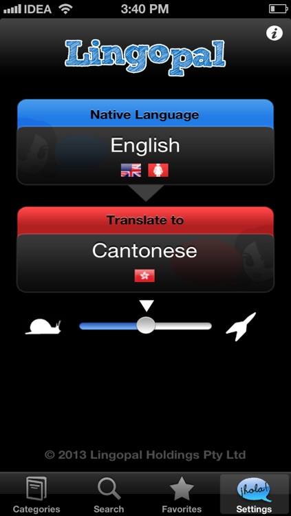 Lingopal Cantonese (Traditional Chinese) LITE - talking phrasebook