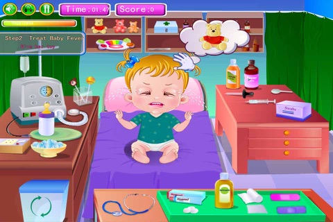 Holiday Sick Baby & Cry & Sleep - Need Your Care & Family Doctor Office for Kids Game screenshot 2