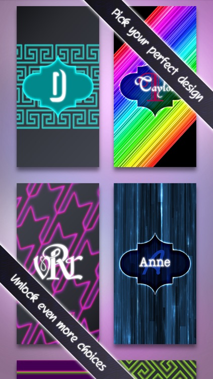 Neon Monogram - Designer Wallpaper, Icon Skin Monograms and Customized Backgrounds screenshot-4