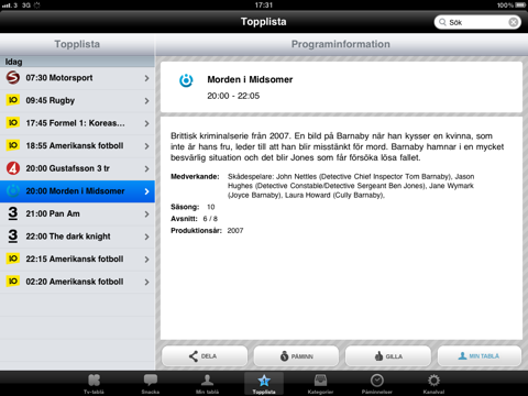 Kolla.tv för iPad screenshot 3