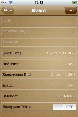 Pocket Scheduler screenshot 2