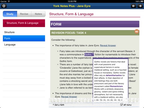 Jane Eyre York Notes AS and A2 for iPad screenshot 2