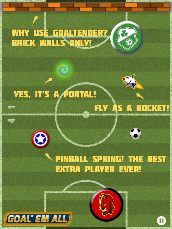 GoalEmAll air hockey and soccer and arcanoid inside— all in one game! screenshot-3